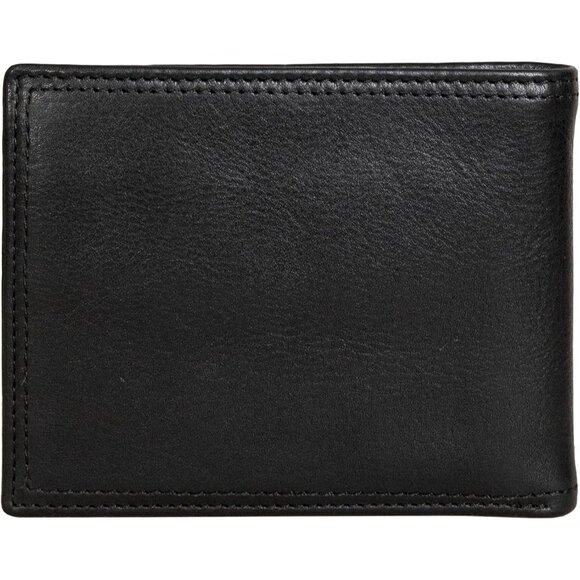 Nautica Men's Bifold Leather Wallet Enameled Logo RFID Blocking ID Window Card - Picture 2 of 7